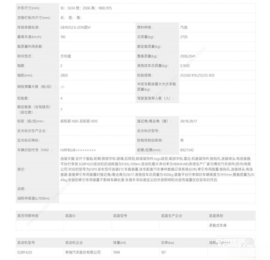 شبكة السيارات الصينية – البيانات الرسمية لجيتور T2 "ترافيلر" ذات السبع مقاعد الجديدة بالصين