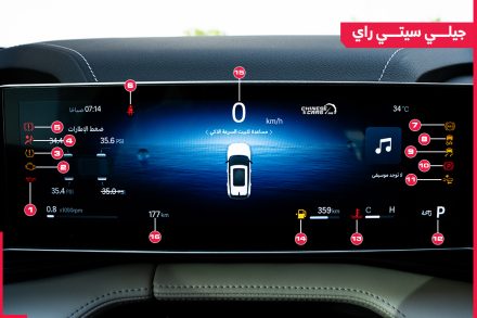 تعرف على شاشة عدادات جيلي سيتي راي 2025 الجديدة كليًا بالسعودية، وأبرز العلامات التحذيرية الموجودة بها