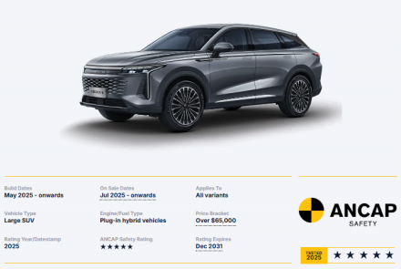 Omoda 9 تحصد العلامة الكاملة في اختبارات ANCAP