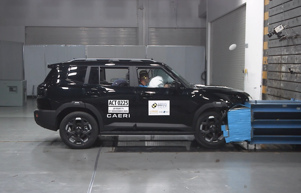 شبكة السيارات الصينية &ndash; 5 نجوم لجيتور T1 في اختبارات السلامة الآسيوية ASEAN NCAP